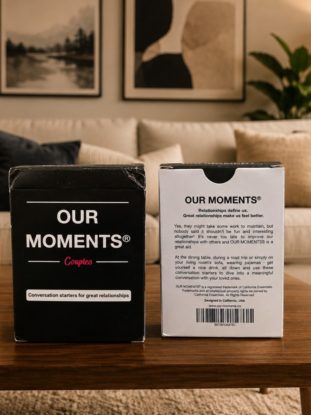 Couples Conversation Starter Cards - Black